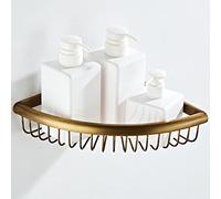 LMRJHAZ Shower Caddy Brass Bathroom Shower Rack Corner Shelf, Black Bath Shower Shelf, Bath Shower Caddy Rack Holder, Wall Mounted Bathroom Shelf Bathroom Shelf Storage (Color : Brushed gold)