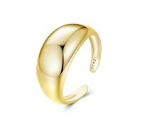 LMRJHAZ Simple S925 Sterling Silver Open Ring, Aperture Ring, Minimalist Open Statement Rings, Adjustable Thumb Rings