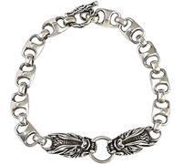 LMRJHAZ Sterling Silver Bangle Bracelet WomenS925 Pure Silver Retro Dragon Bracelet Men's Goth Punk Hip Hop Cuff Silver Bracelet Length 21.5cm Width 0.8cm Weight 23 Grams Exquisite Packaging Box