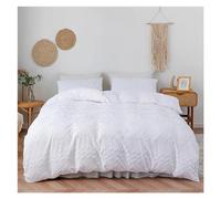 LMRJHAZ Summer White Pinch Pleat Duvet Cover 220x240cm Luxury Double Bed Quilt Cover Bedding Set Queen King Size Comforter Cover,Bed