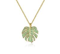 LMRJHAZ Summer Wild Small Fresh Green Oil Turtle Bamboo Pendant Pendant Fashion S925 Silver Necklace