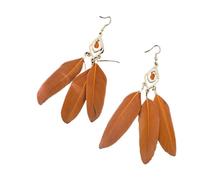 LMRJHAZ Vintage Feather Earring For Women -Geometric Diamond Drop Tassel Feather Bohemian Earring,Fashionable Personality Handmade Lightweight Women Dangle Curved Needle Earring ui