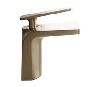 LMRJHAZ Waterfall Basin Tap Hot and Cold Water Bathroom Faucet Brass Single Handle Basin Faucet The Water is Soft and Does Not Splash Comes with Two Hoses,Black(Nero)