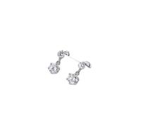 LMRJHAZ Women's Earrings, Stud Earrings Stylish 925 Fashion Shiny Crystal Star Ladies Stud Earrings Jewelry Allergy Birthday Gift/Clear,Women