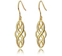 LMRJHAZ Women's Earrings, Stud Earrings Stylish 925 Retro Knot Twisted Hanging Earrings Ladies Jewelry Earrings Ear Jewelry/Rose,Women
