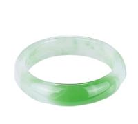 LMRJHAZ Women's Jade Bangles, Light Green Floating Flower Jade Bangle Bracelet, Chinese Style Jade Bracelet, Bring Good Luck, Chinese Feng Shui Jewelry, 56-62mm,60mm