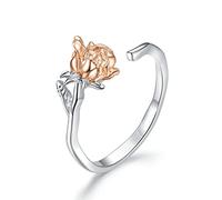 LMRJHAZ women's jewelry Graceful Rose Open Adjustable Plated Platinum Finger Rings For Women Fine Jewelry jewlery