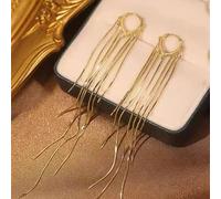 LMRJHAZ Zircon Inlaid -color Heart Long Tassel Earrings Jewelry For Women Birthday Gift