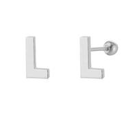 LMRJHAZM 18G Tiny Initial Stud Earrings for Women Girls 925 Sterling Silver 14K Gold Plated Hypoallergenic Cute Small Alphabet Letter Cartilage Tragus 3mm Ball Screw Back Piercing Sensitive Ear