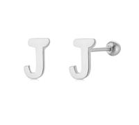 LMRJHAZM 18G Tiny Initial Stud Earrings for Women Girls 925 Sterling Silver 14K Gold Plated Hypoallergenic Cute Small Alphabet Letter Cartilage Tragus 3mm Ball Screw Back Piercing Sensitive Ear