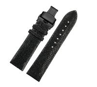 LMRJHAZM 20mm 22mm Pearl Fish Skin Strap Is Applicable For 's And Women's Devil Watch Accessories Black Buckl(Black sk bk,22mm)