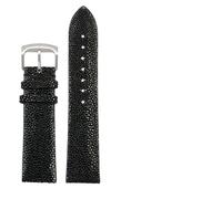 LMRJHAZM 20mm 22mm Pearl Fish Skin Strap Is Applicable For 's And Women's Devil Watch Accessories Black Buckl(Black sk bk,22mm)