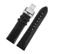 LMRJHAZM 20mm 22mm Pearl Fish Skin Strap Is Applicable For 's And Women's Devil Watch Accessories Black Buckl(Black sk bk,22mm)