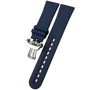 LMRJHAZM 23mm quality Fluorous Rubber soft Watch band Replacement for Blancpain Fifty Fathoms 5000 5015 Black Strap Watch Bracelets