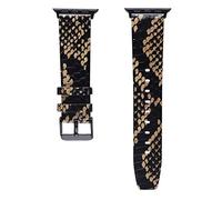 LMRJHAZM 45mm 41mm 38mm 40mm 42mm 44mm Handmade Real Snake Skin For BandBracelet For iWatch 7/6/5/4/3/2/1 Series WatchBands