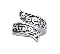 LMRJHAZM Adjustable Ring Women, S925 Sterling Silver Retro Clouds Geometric Ethnic Adjustable Open Knuckle Tail Ring Finger Joint Toe Ring Jewelry for Women Girls