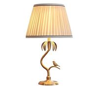 LMRJHAZM Bedside Lamp Nightstand Lamp American Brass Bedside Table Lamp Light Luxury Nightstand Lamp Table Lamps With Fabric Shade For Bedroom Living Room Table Lamp Table Light (Color : Dimmer