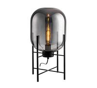 LMRJHAZM Bedside Lamp Nightstand Lamp Glass Table Lamp Post Modern Light Luxury Simple Creative Personality Living Room Art Study Bedroom Bedside Lamp Table Lamp Table Light (Color : Smoky gray,