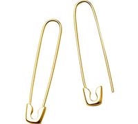 LMRJHAZM Big Safety Pin Cartilage for Women Girls S925 Sterling Silver with Golden Plated Minimalist Hoop Earrings Personalized Dangle Drop 37mm