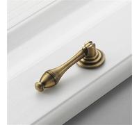 LMRJHAZM Bronze American Retro Simple Furniture Cabinet Door Single-Hole Handle Pure Copper Semicircle Antique Copper Cabinet Handle,7185Vintage Brass,76