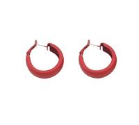 LMRJHAZM Chunky Large Matte Round Hoop Earrings for Women Girls 925 Sterling Silver Post Hypoallergenic 80s 90s Wide Huggie Hoops Fashion Dainty Classic Lightweight Y2K Jewelry Colorful Ornament Gifts