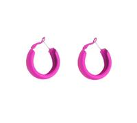 LMRJHAZM Chunky Large Matte Round Hoop Earrings for Women Girls 925 Sterling Silver Post Hypoallergenic 80s 90s Wide Huggie Hoops Fashion Dainty Classic Lightweight Y2K Jewelry Colorful Ornament Gifts