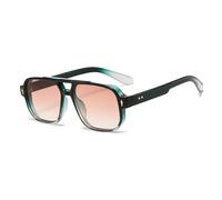 LMRJHAZM Classic Double Bridges Sunglasses Women Men Fashion Clear Ocean Lens Eyewear Trending Rivets Female Sun Glasses Uv400