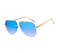 LMRJHAZM Fashion Sunglasses Women Oversized Luxury Metal Sun Glasses For Female Cool Vintage Lady Shades UV400 Mujer