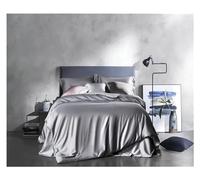 LMRJHAZM Four piece bedding set 4Pcs Silver Grey solid color Egyptian cotton bedding set queen king bed set duvet cover bed sheet set pillowcase Bed four pieces set,