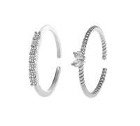 LMRJHAZM Girl Products For Love - Partners In Love Heart Custom Birthstone Ring,2pcs Open Personalized Promise Love Fashion Cubic Zirconia Ring Set,Dainty Stacking Rings Family Jewelry Valentine Gifts