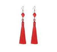 LMRJHAZM jewellery Women Silver Earrings, Tassel Earrings Bohemian Earing Tassel Earrings For Women Wild Long Exquisite Blue Red Pink Black Purple Green Earing Gifts For Girlfriend, Wife, Sister,