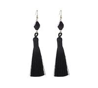 LMRJHAZM jewellery Women Silver Earrings, Tassel Earrings Bohemian Earing Tassel Earrings For Women Wild Long Exquisite Blue Red Pink Black Purple Green Earing Gifts For Girlfriend, Wife, Sister,