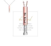 LMRJHAZM jewelry Be Kind ...Of A B -Hidden Message s for Women 3D Engraving Vertical Bar Stainless Steel Encouragement Mantra Pendant Funny Inspirational Friendship Gift Jewelry for girls