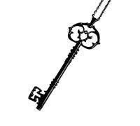 LMRJHAZM Key Chain for Women and Men, 925 Sterling Silver Vintage Key Chain, Key Chains for Women, Lock and Key Necklace, Skeleton Key Necklace, Heart Key Chain