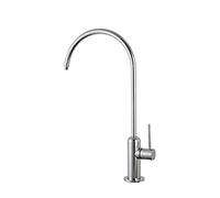 LMRJHAZM Kitchen Faucets Water Filter Faucet Gooseneck Reverse Osmosis Faucet with Push Lever Modern Kitchen Fauce-Chrome