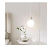 LMRJHAZM Living Room Droplight Tricolor Lights Kitchen Island Ceiling Hanging Lamp Small Chandelier Cream Single Head Pendant Lamps Adjustable Nordic Acrylic LED Bedroom Resin Pendant Lights (Size :