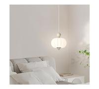 LMRJHAZM Living Room Droplight Tricolor Lights Kitchen Island Ceiling Hanging Lamp Small Chandelier Cream Single Head Pendant Lamps Adjustable Nordic Acrylic LED Bedroom Resin Pendant Lights (Size :
