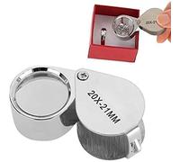 LMRJHAZM Magnifying Glass,Magnifier 30X/20X Portable Magnifying Glasses Lens Glass Folding Pocket Loupe for Checking Reading Stamps Coins Watches Hobbies Antiques Models Photos