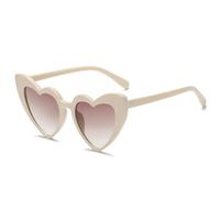 LMRJHAZM Metal Hinge Popular Heart Sharp Women Cat Eye Sunglasses Fashion Candy Colors Uv400