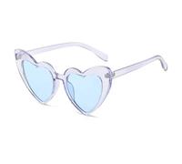LMRJHAZM Metal Hinge Popular Heart Sharp Women Cat Eye Sunglasses Fashion Candy Colors Uv400
