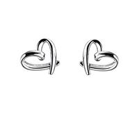 LMRJHAZM Minimalist Heart Sterling Silver Earrings for Women Girls Teens Charm Hollow Love Hearted Stud Tiny Small Cartilage Tragus Post Pin Hypoallergenic Pierced Ear Christmas Birthday Halloween