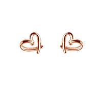 LMRJHAZM Minimalist Heart Sterling Silver Earrings for Women Girls Teens Charm Hollow Love Hearted Stud Tiny Small Cartilage Tragus Post Pin Hypoallergenic Pierced Ear Jewelry Birthday Mother's Gifts
