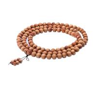 LMRJHAZM Natural Arborvitae Wood Bracelet 108 Beads, Buddhism Holding Rosary Beads Necklace for Pray Meditation,12mm