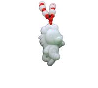 LMRJHAZM Natural White Jade Chinese Zodiac Pendant Necklace Fashion Charm Jewellery Accessories Hand-Carved Lucky Amulet Gifts for Women (Gem Color : Pig)