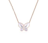 LMRJHAZM Original Series Butterfly Necklace Female Light Luxury Malachite Clavicle Chain Accessories Gift