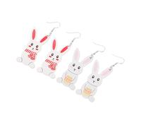LMRJHAZM Ornaments 2 Pair Adult Ears Bunny Earring Drops Easter Ear Pendant Fashion Accessory Unique Design for Women Ornaments