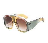 LMRJHAZM Oversized Goggle Sunglasses Women Steampunk Big Frame Gradient Lens Sun Glasses Female Eyeglass