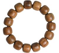 LMRJHAZM Panzhu bracelet, Buddhist Rosary, Buddhist Bracelet Wood for Men,Mala Prayer Tibetan Link Cuff,Chinese Style Sandalwood Handmade Unisex Jewelry,Gifts(Color:Wooden)