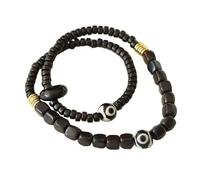 LMRJHAZM Panzhu bracelet, Buddhist Rosary,Rosary Beads,Prayer Beads Natural Sandalwood Square Shape Tibetan Buddhist Meditation Double Circle Style Jewelry