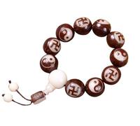 LMRJHAZM Panzhu bracelet, Buddhist Rosary,Rosary Beads,Tai Chi Bagua Bodhi Root Hand String Bodhi Handle Chain Buddha Beads Suitable Tibetan Buddhist Jewelry for Unisex